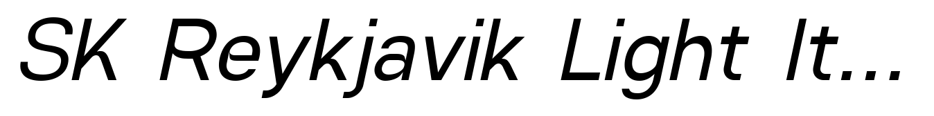 SK Reykjavik Light Italic